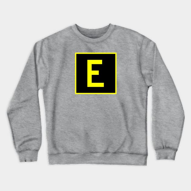 E - Echo - FAA taxiway sign, phonetic alphabet Crewneck Sweatshirt by Vidision Avgeek